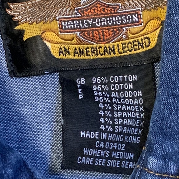Harley Davidson Denim Top size Medium - Picture 5 of 7